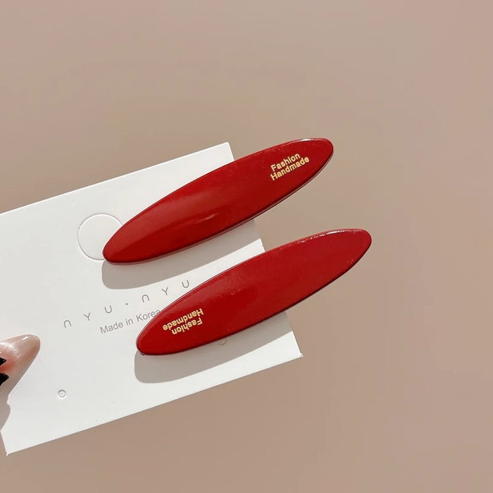 Wholesale  Red Hairpin Women's Traceless One-word Duckbill Clip Front Fringe Clip Side Broken Hair Hairpin Headwear