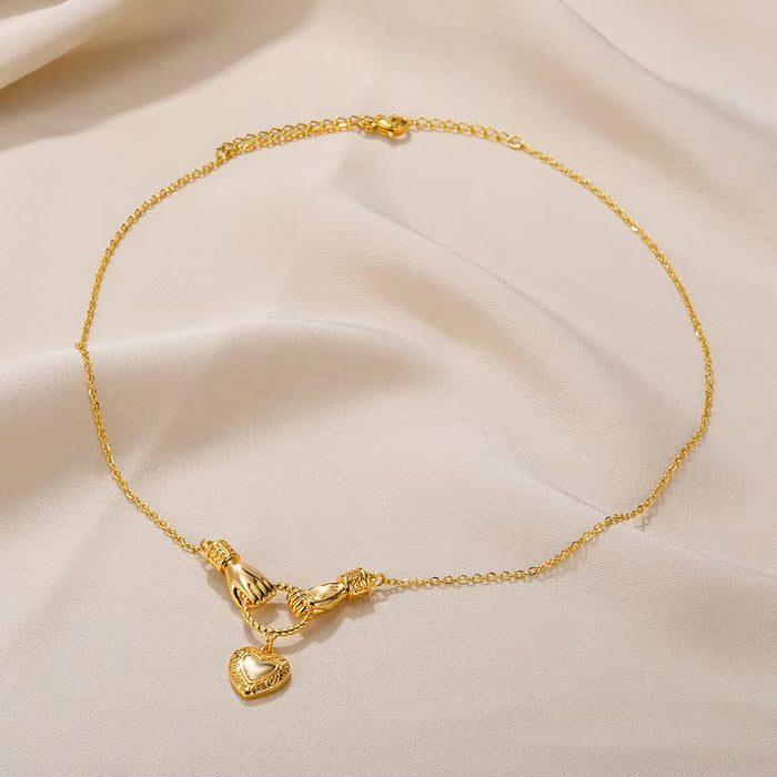 Wholesale Copper Plated 18K Gold Hand Pendant Devil' s Eye Clavicle Chain