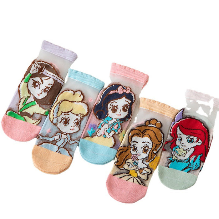 Wholesale 5 Pairs Set Summer Children's Cartoon Thin Breathable Cotton Socks JDC-SK-Pingt005