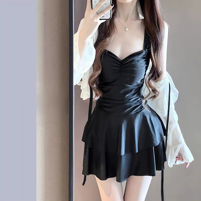 Wholesale Swimsuit sexy skirt style one-piece hot spring bath