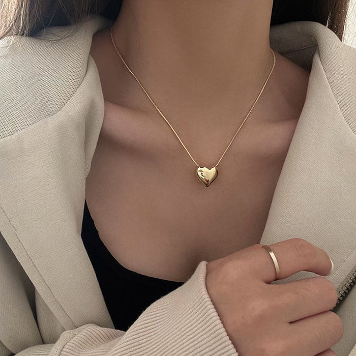 Wholesale Design Heart-shaped Clavicle Chain Necklace