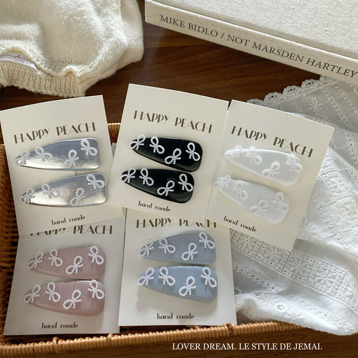 Wholesale Texture bow, bangs clip, side clip, hair clip, hair accessory