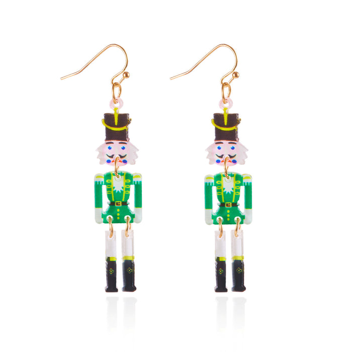 Wholesale Christmas series earrings fashionable and versatile Christmas love elk acrylic earrings