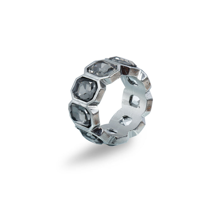 Wholesale Geometric Black Diamond Adjustable Ring