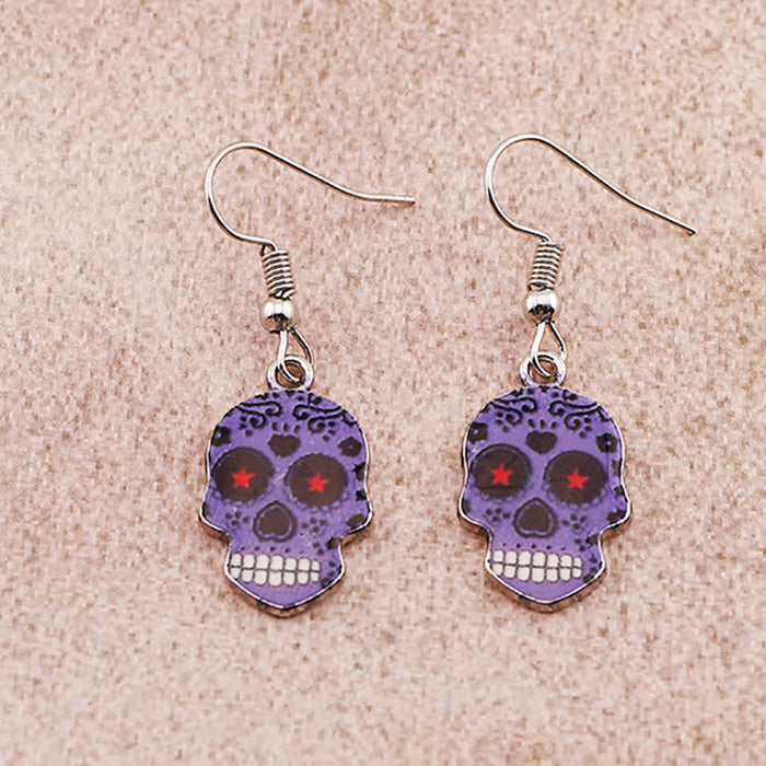 Wholesale Halloween Skull Alloy Earrings JDC-ES-Dagou005