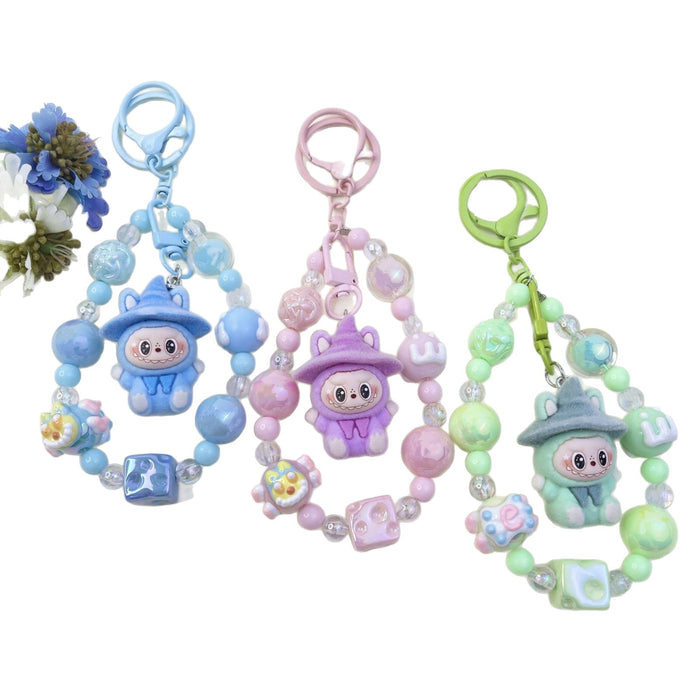 Wholesale New Flocked Wizard Plush Cute Phone Chain Keychain Bag Doll Pendant Accessories