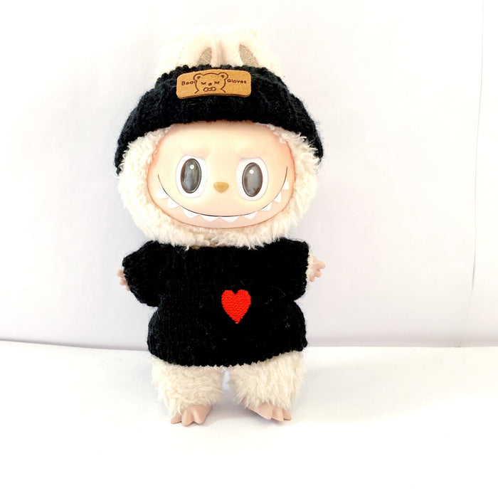 Wholesale Wear red heart sweater with letters and a hat,  a little bear knitted hat,  and a baby clothes