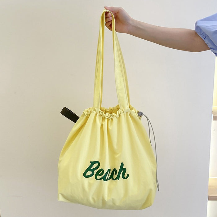 Wholesale Artistic lazy canvas bag, casual versatile shoulder bag, large capacity tote bag