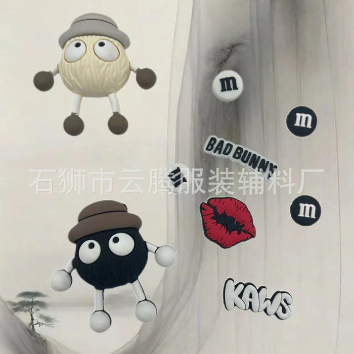 Wholesale 100pcs Charcoal Ball Clogs Shoe Charms Shoe Buckle Accessories Decoration