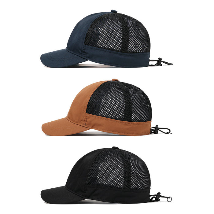 Wholesale Quick drying waterproof workwear, mesh cap, outdoor breathable baseball cap, drawstring, elastic sealing