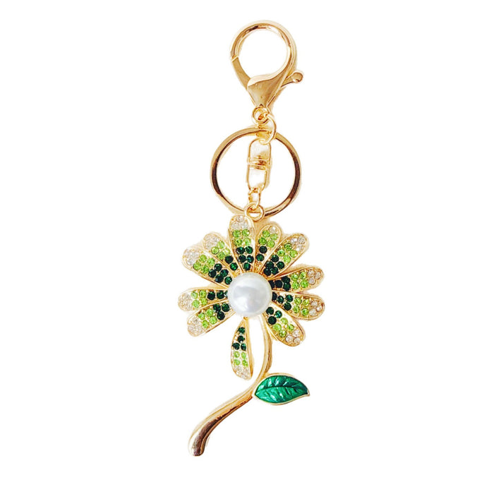 Wholesale Alloy Gradient Rhinestone Keychain Birthday Gift Decorative Accessory MOQ≥12