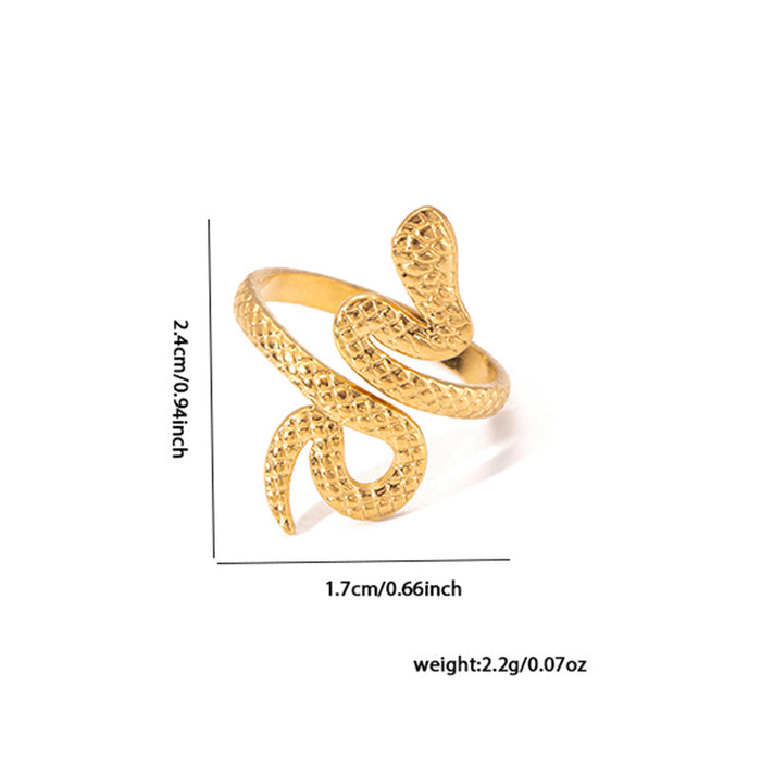 Wholesale Personalized hip-hop irregular Fried Dough Twists gold plated ring popular stainless steel geometric ring