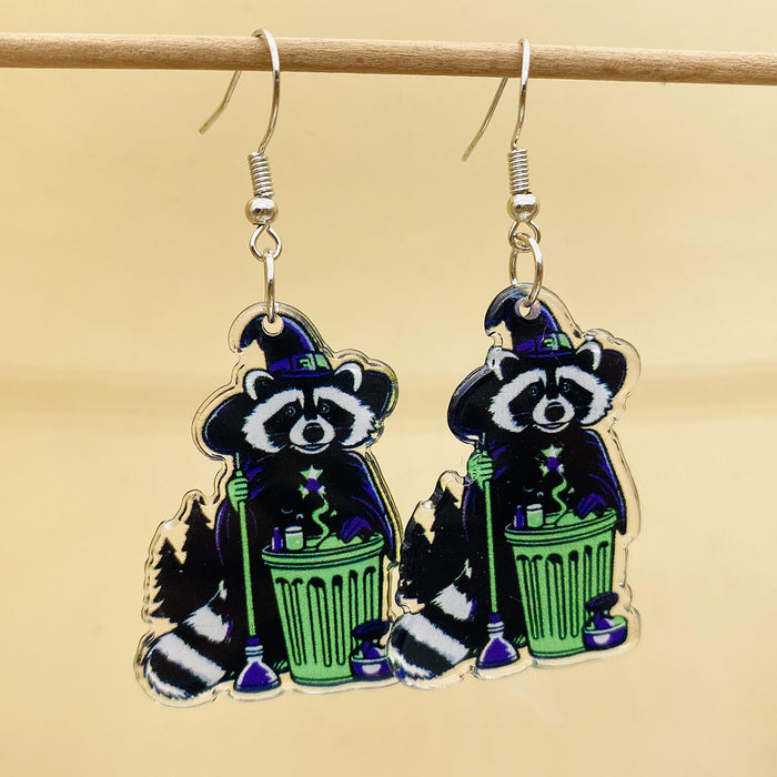 Wholesale  earrings black cat pumpkin horror skull fun earrings Christmas