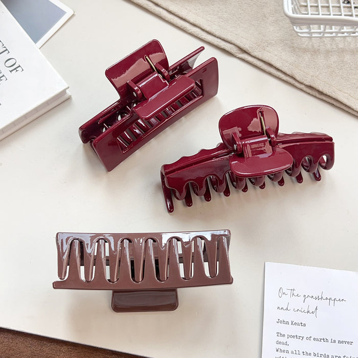 Wholesale Square Silicone Hair Clip Large Keel Design for Thick Hair Boutique Resale