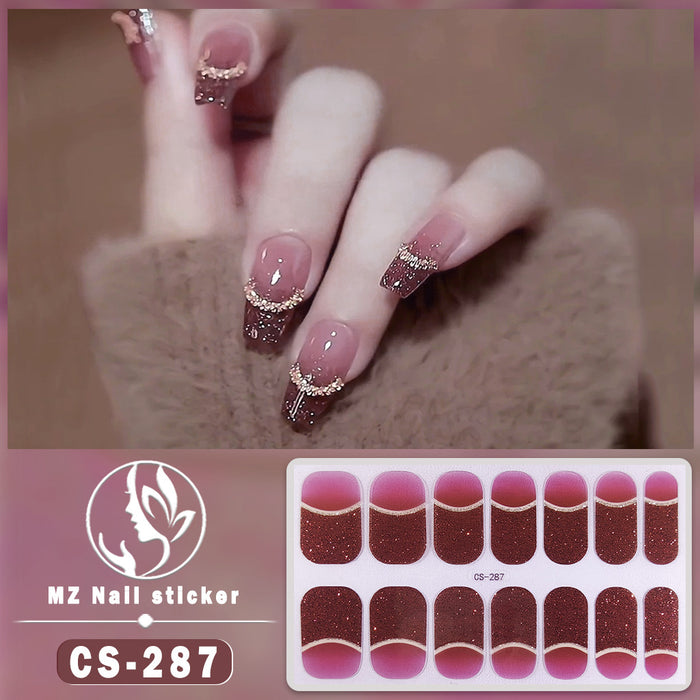 Wholesale No-bake Gel Waterproof Long-lasting 3D Nail Stickers JDC-NS-ARS006