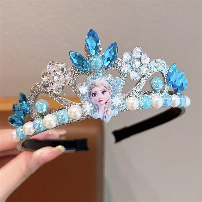 Wholesale Cute cartoon kids'  rhinestone crown headband