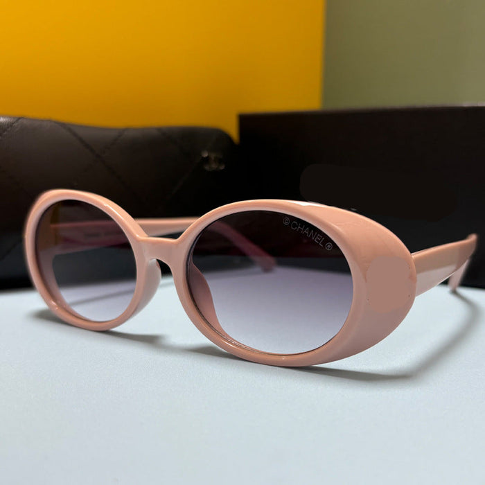 Wholesale  Oval Anti-UV Sunglasses Women's  Thick Edge Sunglasses