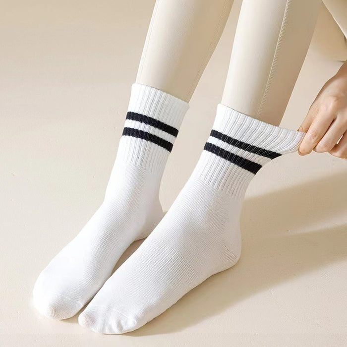 Wholesale Yoga socks, anti slip professional dance elastic socks, mid tube adult sports and fitness socks
