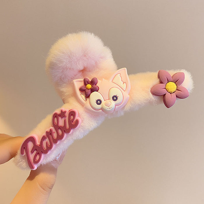 Wholesale Cute Plush Large Strawberry Bear Hairpin Cartoon Hairpin Autumn and Winter New Sweet Girl Heart Shark Hairpin JDC-HC-Wangl006