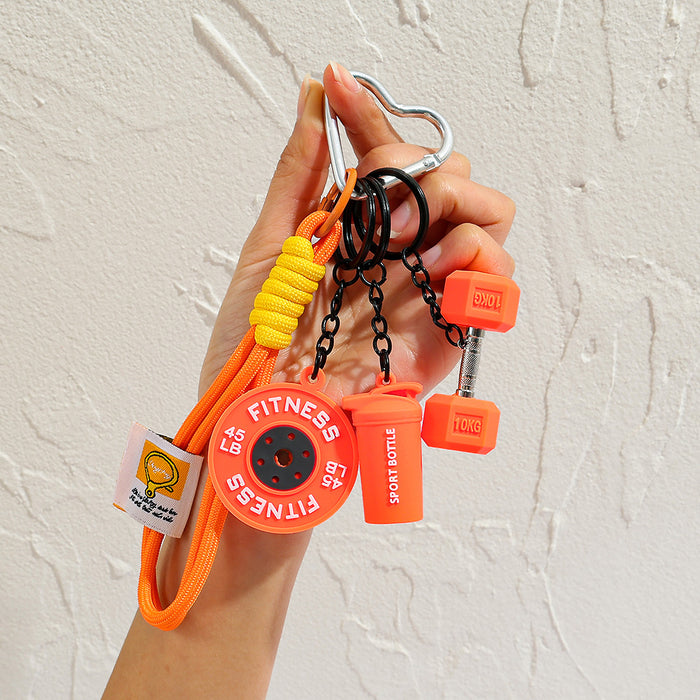 Wholesale Creative Mini Dumbbell Keychain