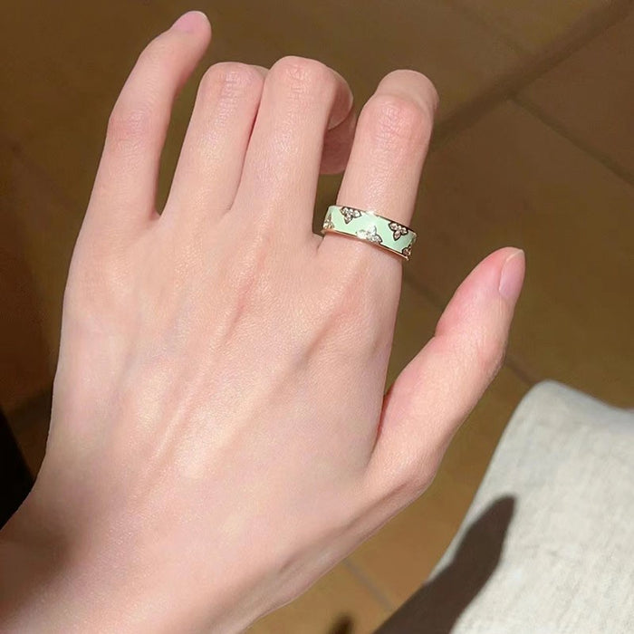 Wholesale Light luxury ring, high-end feel, open index finger ring, unique and niche ring