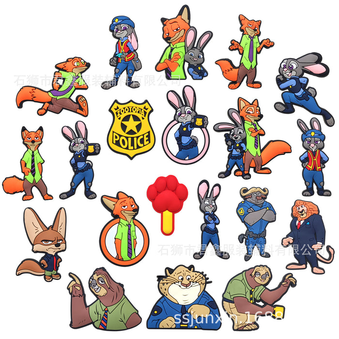 Wholesale  50pcs Hole shoe accessories cartoon detachable PVC soft rubber Shoes Charms