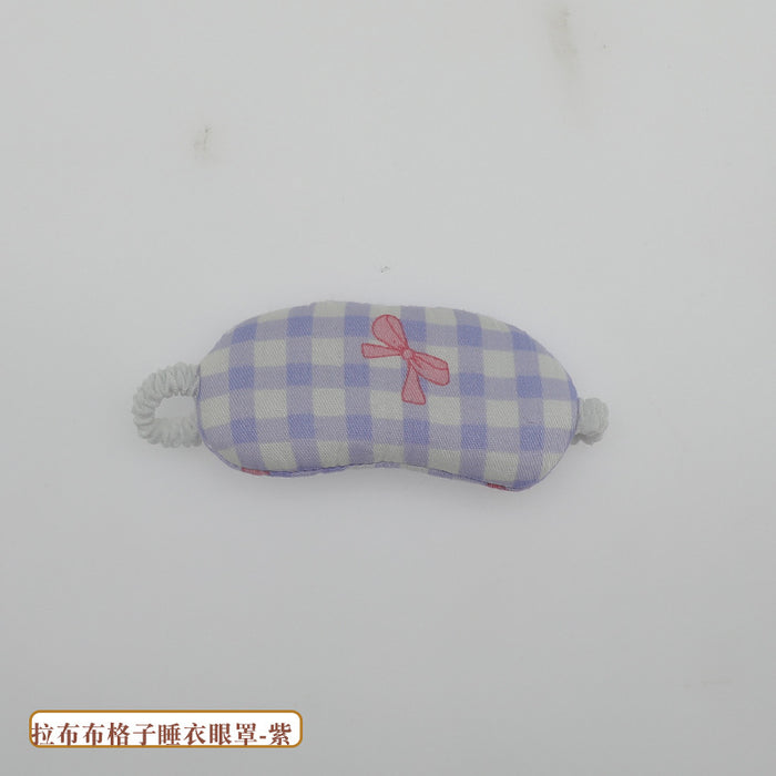 Wholesale Pajamas Set Pendant Doll Cute Plaid Eye Mask Baby Clothes  Replaceable Clothes