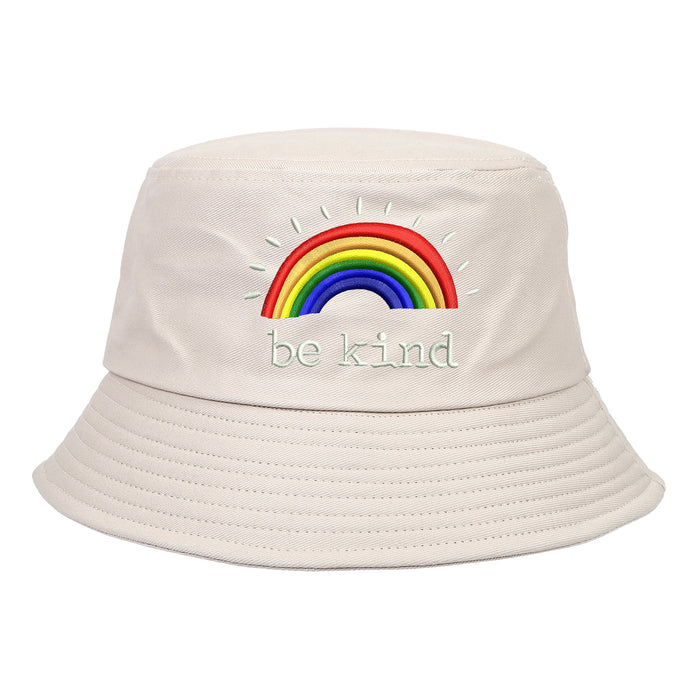 Wholesale Cotton Rainbow Embroidery Bucket Hat JDC-FH-ChenSheng002