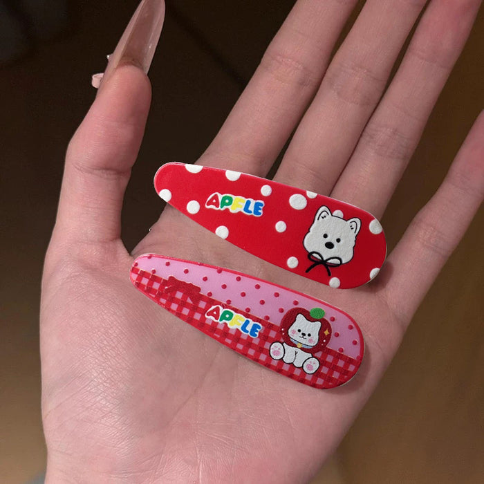 Wholesale Handmade Cartoon Polka Dot Checkered Children' s Hair Clip