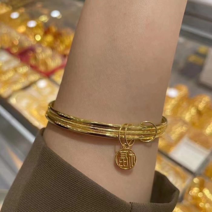 Wholesale Imitation gold bracelet for women, imitation gold color bracelet, slim and simple design