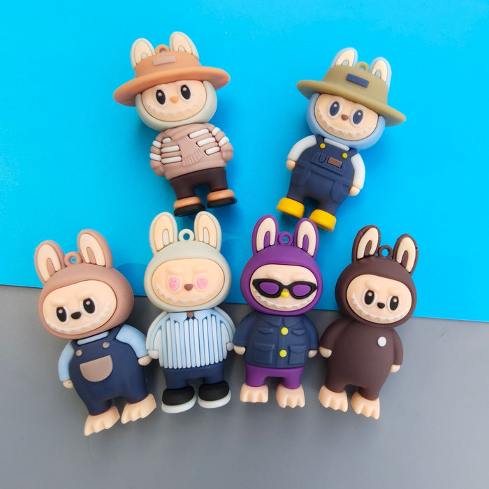 Wholesale Soft PVC doll keychain pendant three-dimensional