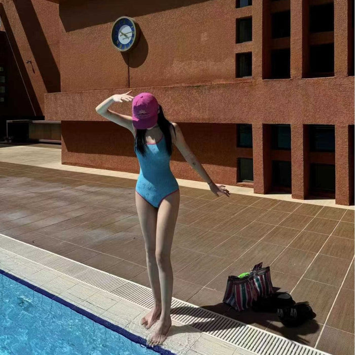 Wholesale Strap print suit, fashionable vest, one-piece swimsuit, simple design