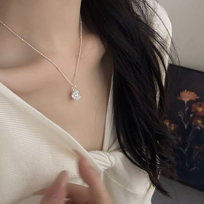Wholesale Shell Pearl Necklace Women's Shell Beads Clavicle Chain Scallop Elegant Trendy