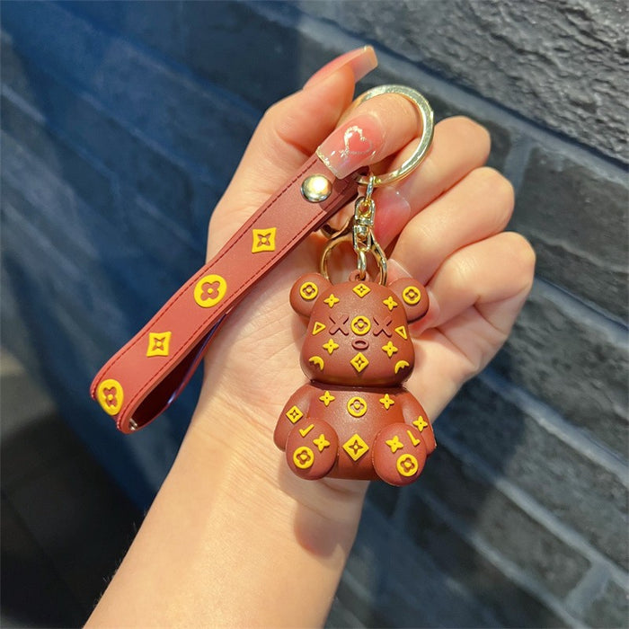 Wholesale Cartoon Cute Bear PVC Keychains JDC-KC-JinB007