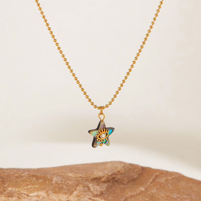 Wholesale Personalized, fashionable and creative necklace with stainless steel design and diamond studded collarbone chain