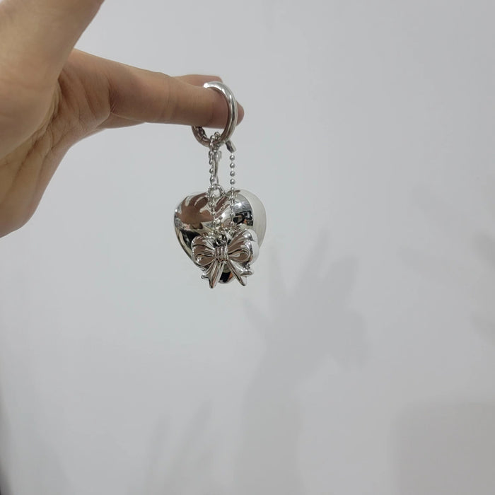 Wholesale Silver Love Bow Chain Pendant Keychain Bag Hanger Decoration
