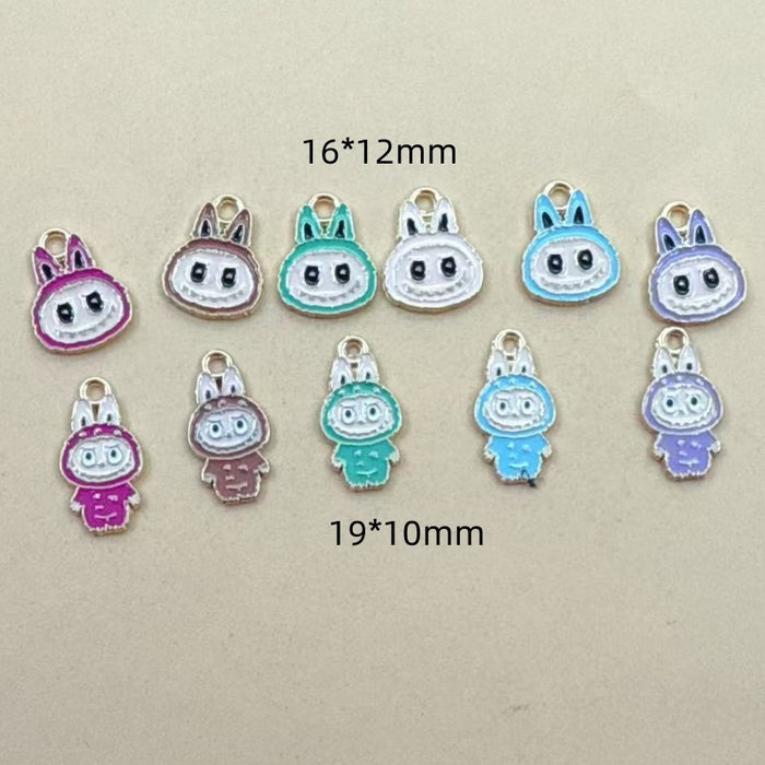 Wholesale 10pcs Alloy Oil Drip DIY Earrings,  Keychains,  Necklaces Pendant