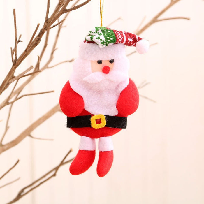 Wholesale Christmas Decorations Small Pendant Christmas Tree Fabric Pendant Elder Elk Doll Small Hanging Window Small Pendant