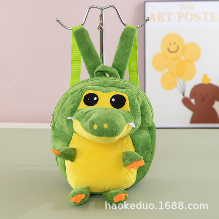 Wholesale Plush small backpack kindergarten school bag cartoon cute girl boy plush backpack