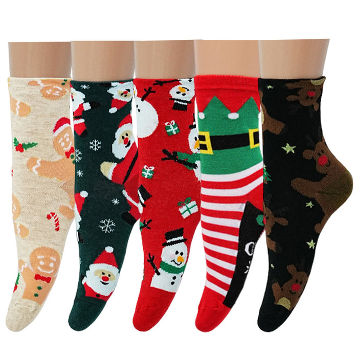 Wholesale cartoon Christmas socks Christmas socks elk mid-calf socks Christmas