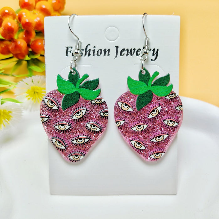 Wholesale Halloween Ghost Style Acrylic Earrings JDC-ES-QiYu002