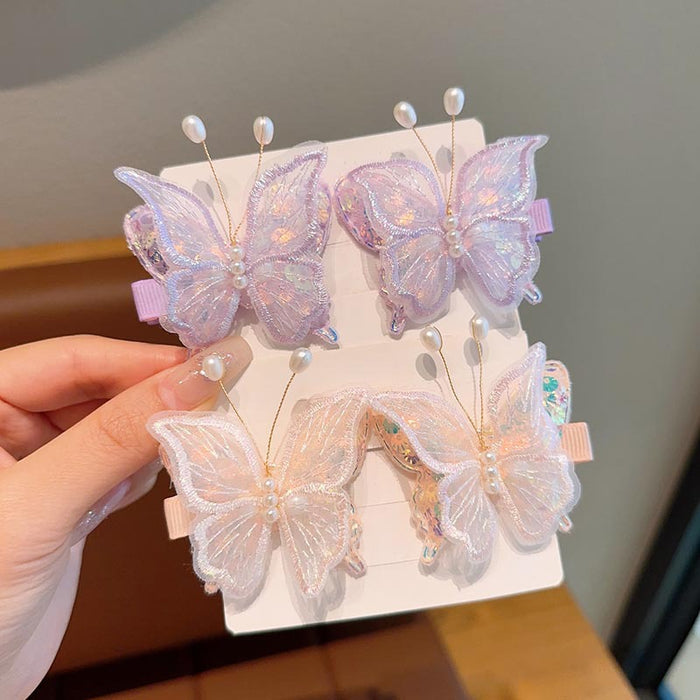 Wholesale Handmade Embroidered Butterfly Hair Clip Chic Fashion Accessory