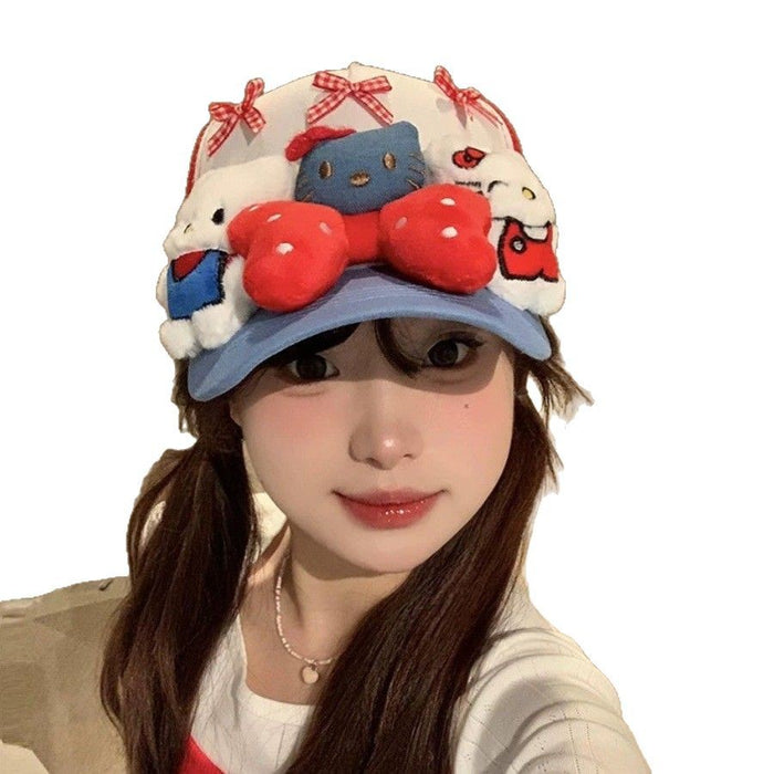 Wholesale Cute Cat Bow Cap Children Small Breathable Baseball Cap
