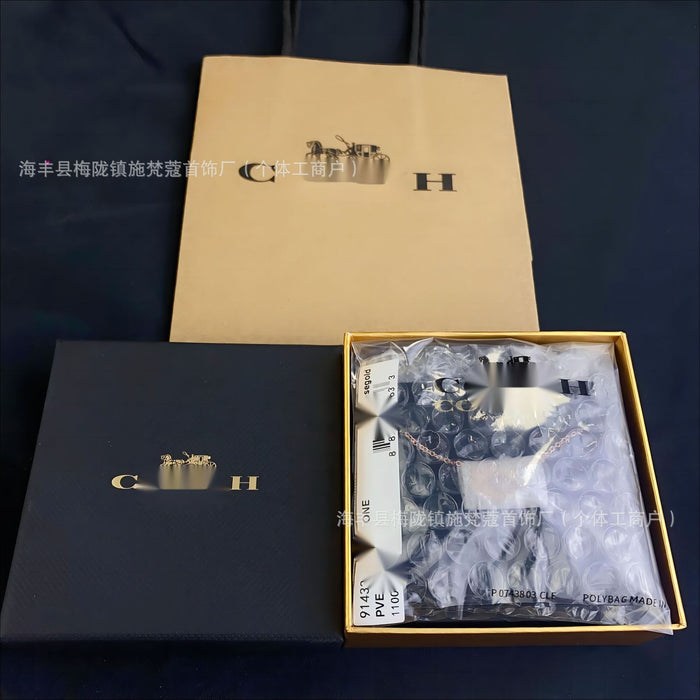 Wholesale Classic three ring necklace in gold, white, and black