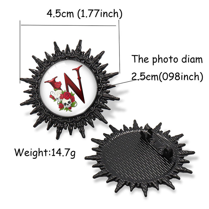 Wholesale  series Christmas night e swimming Black Time gem metal brooch  Black Devil badge