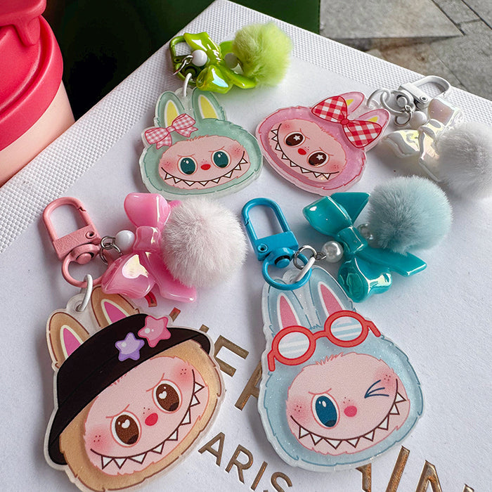 Wholesale Cartoon Mobile Phone Chain Trinket Keychain Pendant Cartoon Monster Doll Versatile Car Chain
