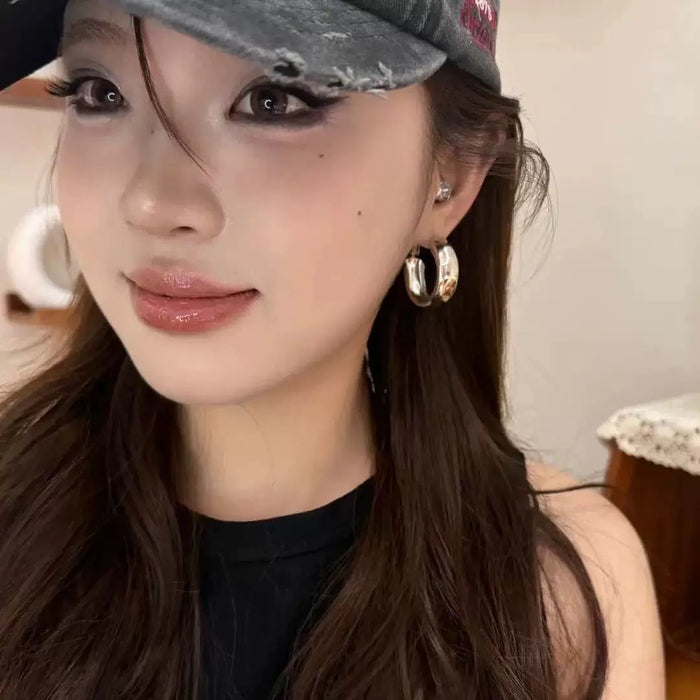 Wholesale Metal Circle Exaggerated Atmospheric Circle Ear Ring Female Charm Ear Accessories