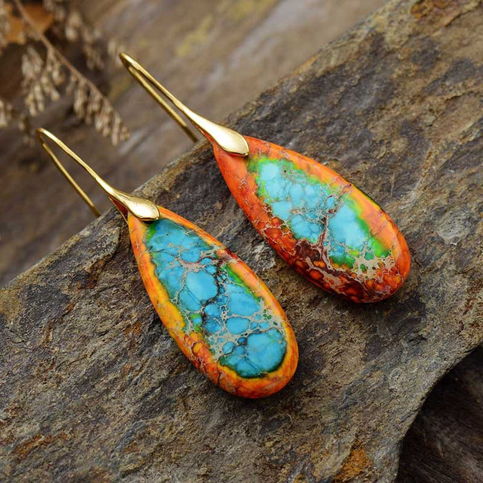 Wholesale   Emperor stone water drop pendant earrings jewelry jewelry earrings