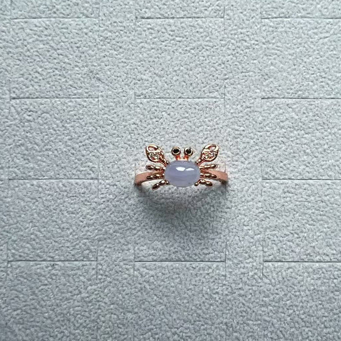 Wholesale Moonstone Crab Ring Women's Diamond Small Crab Finger Ring