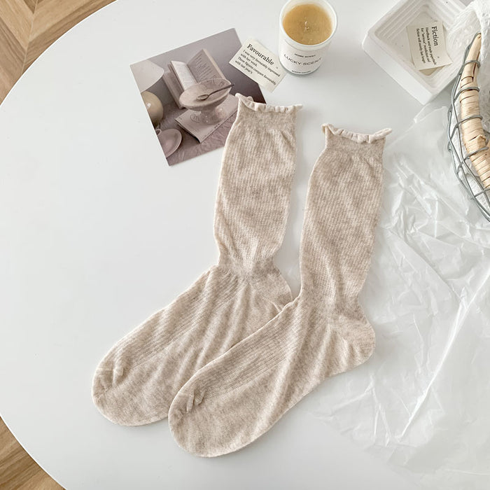 Wholesale Socks, middle tube, stacked socks, thin mesh, breathable